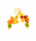 Браслет из янтаря, бисера