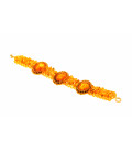Браслет из янтаря и бисера