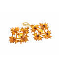Ажурный браслет из бисера и балтийского янтаря